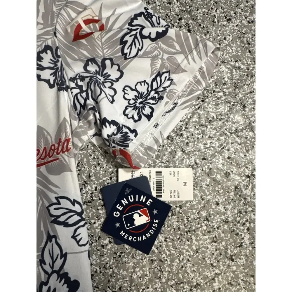 NWT Minnesota Twins Game Day Aloha Print Reyn Spooner MLB® Performance Polo - M